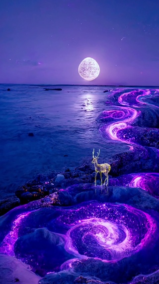 紫色玫瑰花海滩