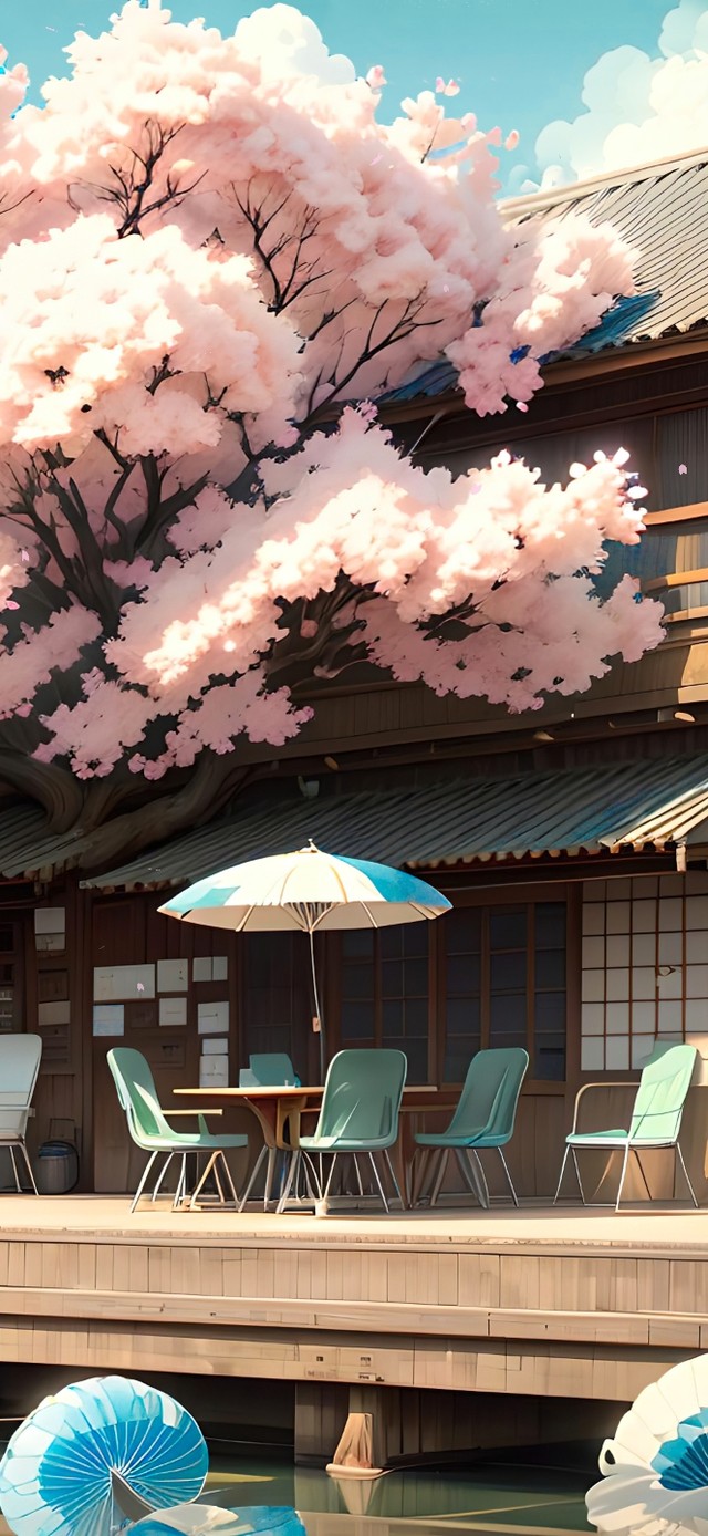 4K唯美治愈日系樱花动漫街道