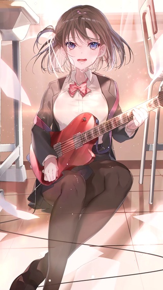教室吉他少女