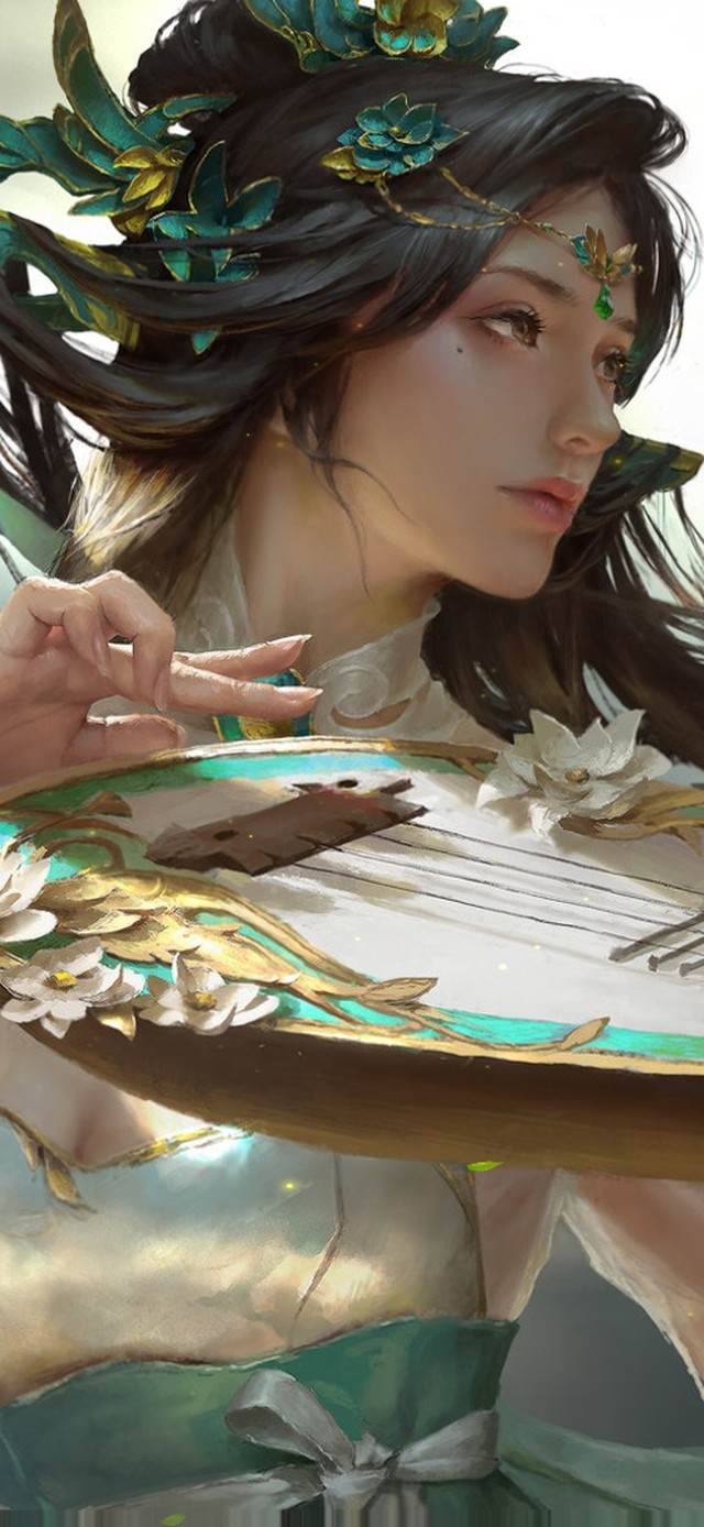 唯美古风琵琶女神