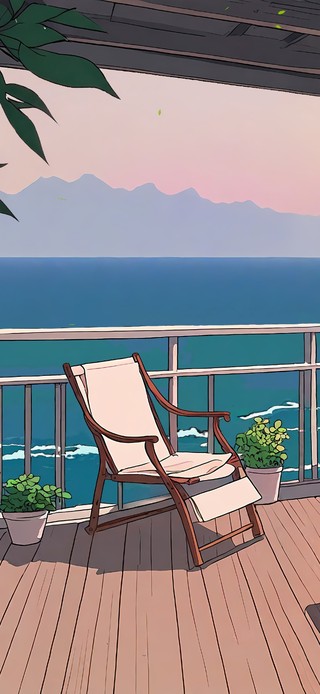 浪漫落日大海