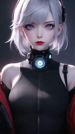 清纯高冷赛博美女