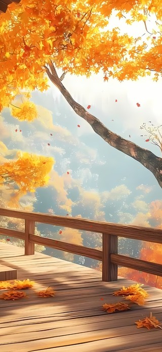 唯美秋天的小屋