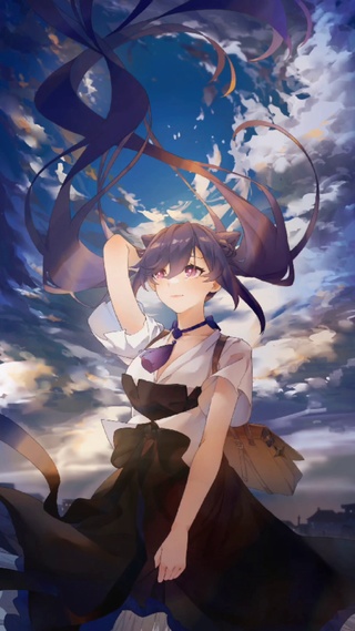 云海之下的女孩4k