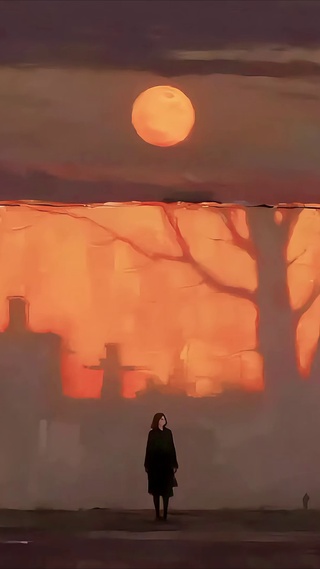 夕阳画布