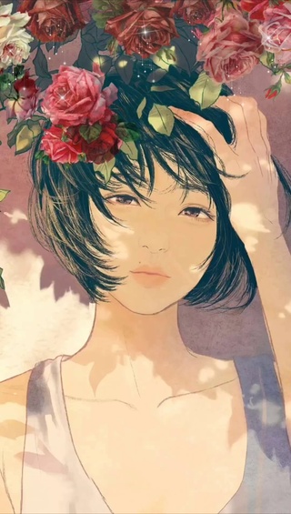 情侣壁纸—玫瑰有花期（女）