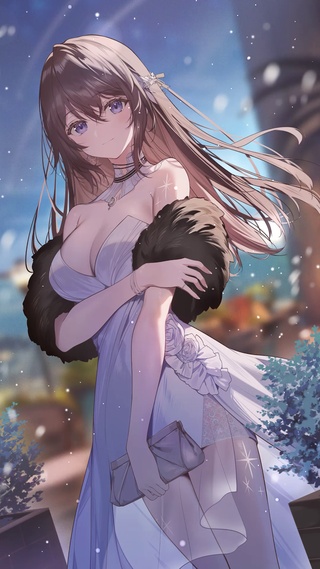 唯美性感冬日少女