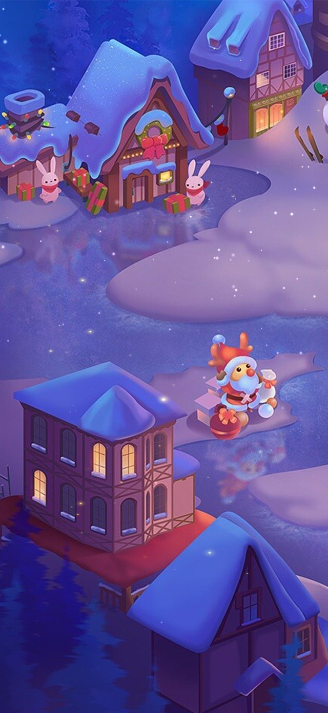 4k 治愈可爱圣诞节小镇