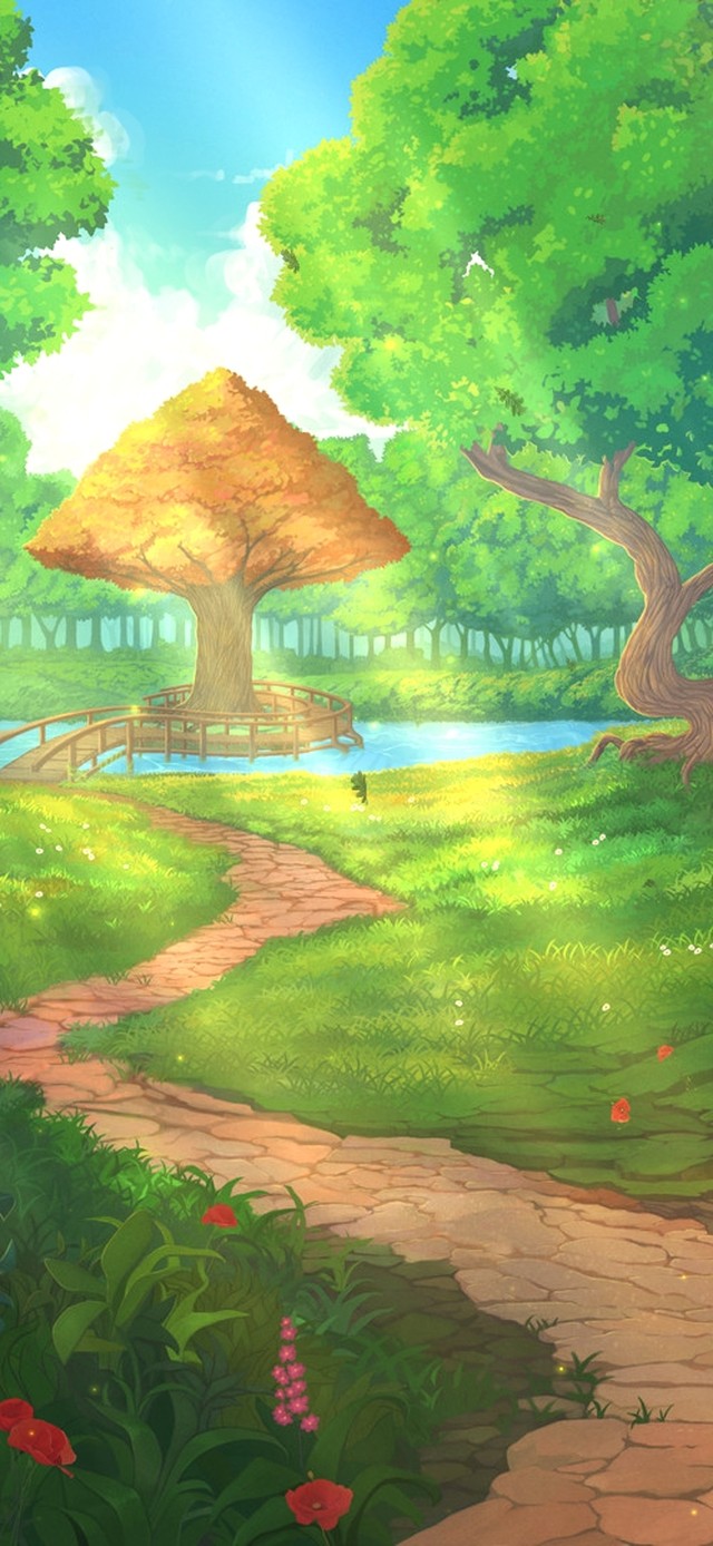 唯美治愈阳光森林小路