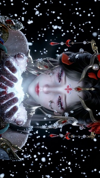 一捧霜雪意，半分红颜殇