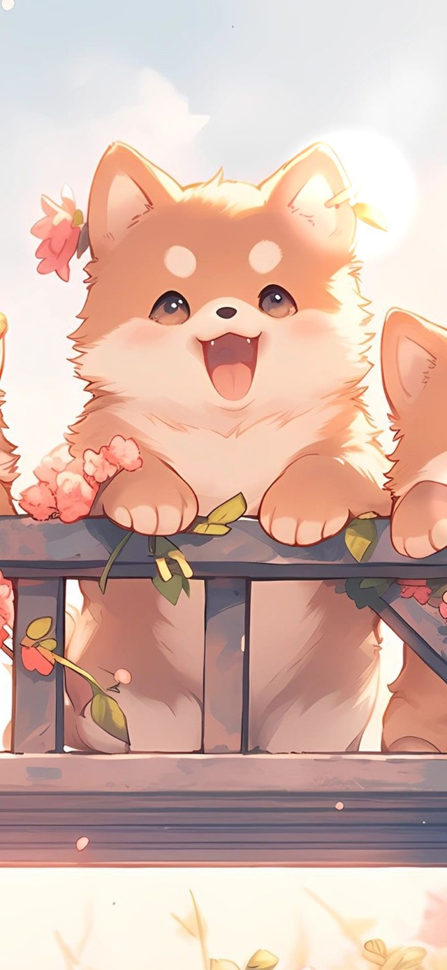 可爱柴犬(动物手机动态壁纸) - 动物手机壁纸下载 - 元气壁纸