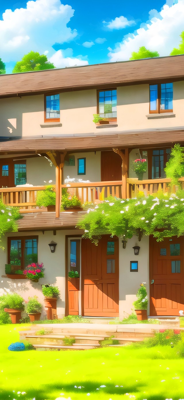 清新绿色森林小屋