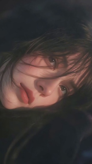 氛围感短发美女
