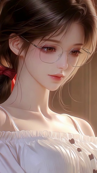 暖光书房少女