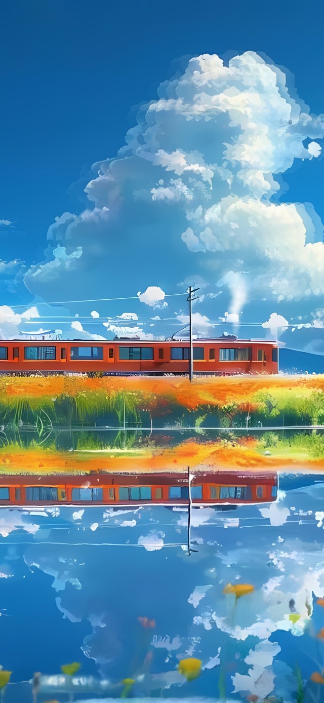 湖边的火车