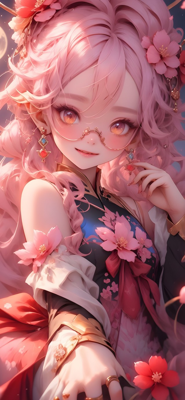 白小狸壁纸-戴眼镜的小美女