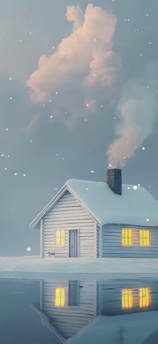 梦幻雪景木屋