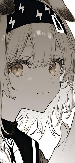 黑白少女-澄闪