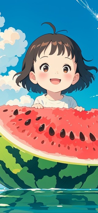 4K 夏日西瓜女孩
