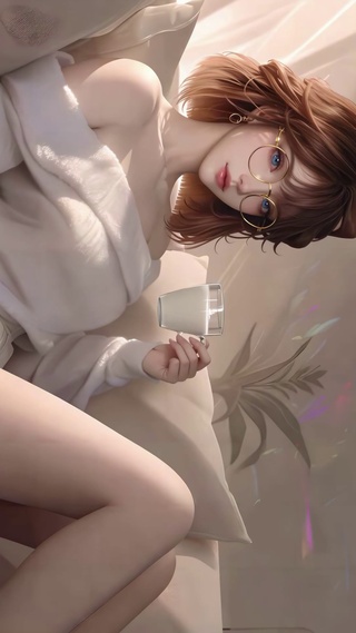 戴眼镜居家少女灰原哀