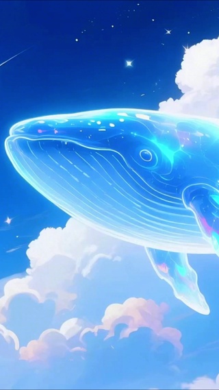 治愈彩色鲸鱼4K