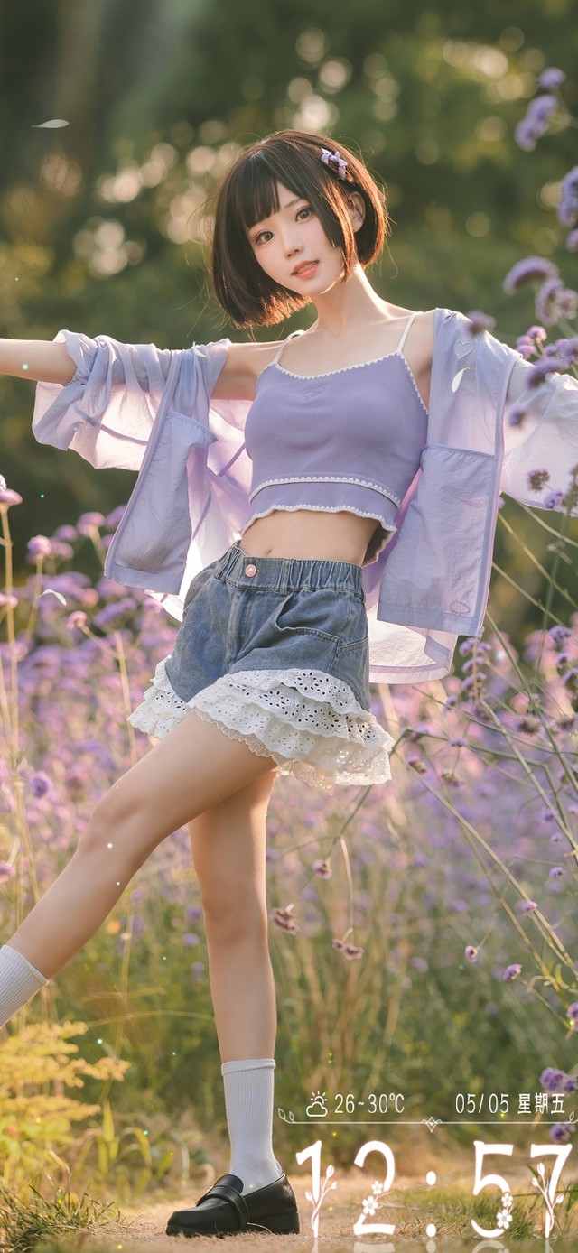 4K清纯短发美女