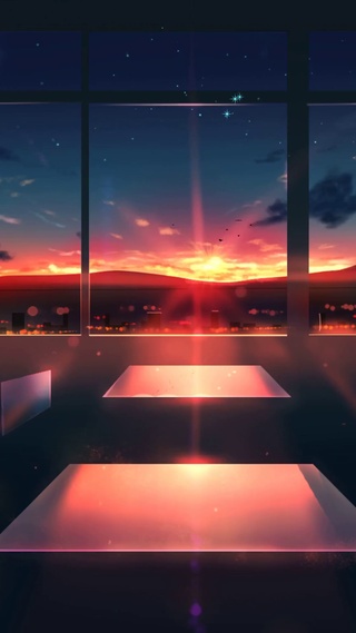 唯美治愈教室窗外景色