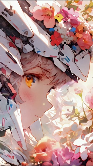 4K 花卉护眼机甲少女