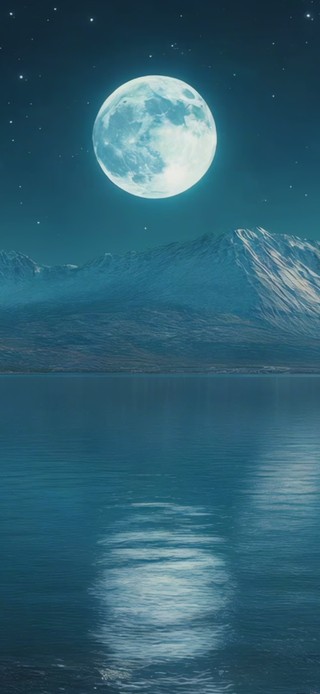 冰湖望月