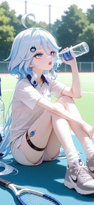 夏日校园少女