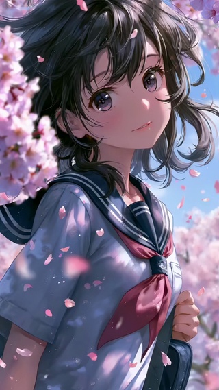 飘落的樱花