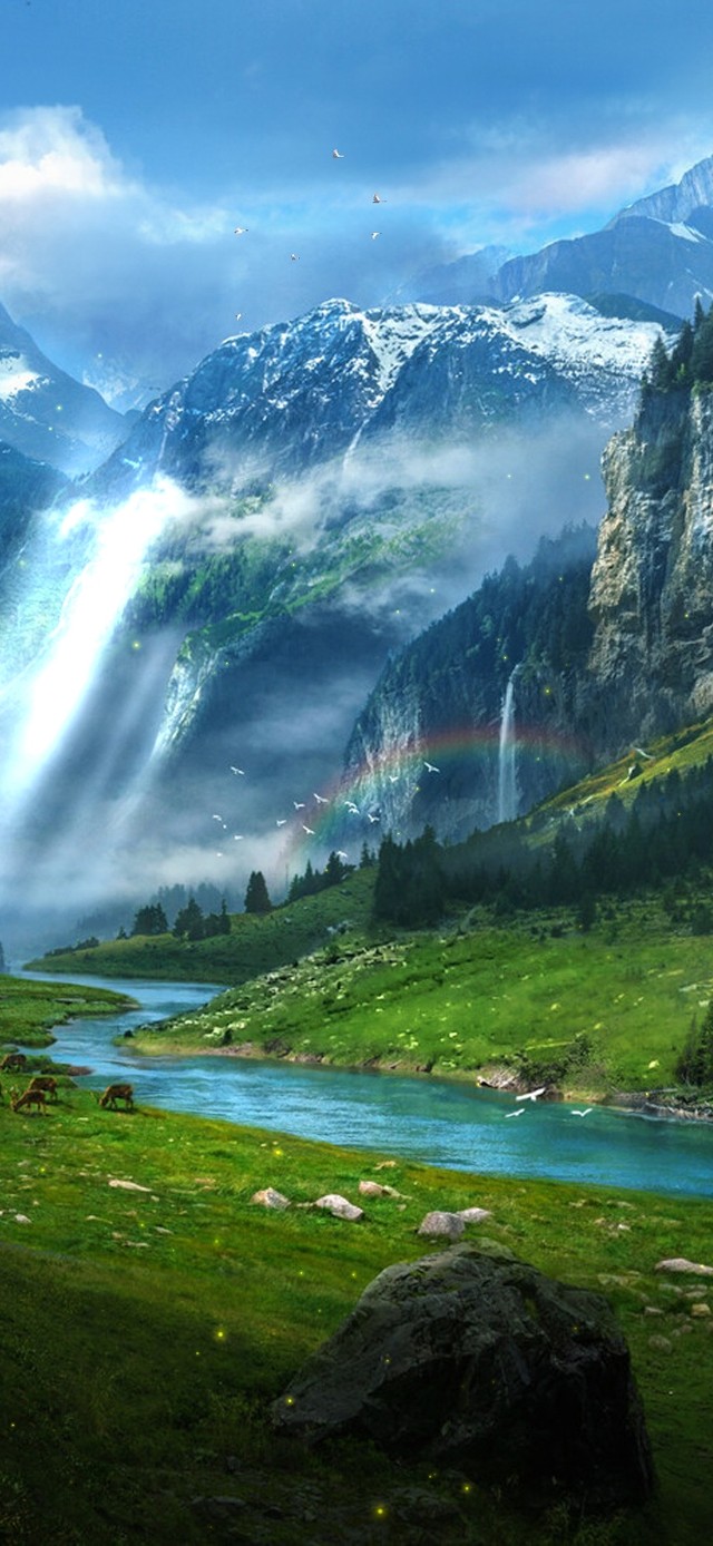 护眼高原风景