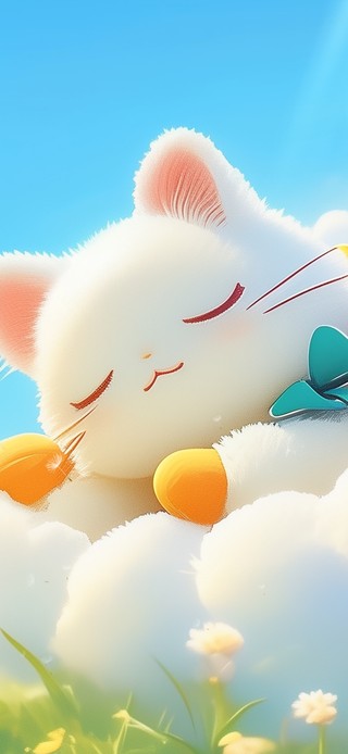 棉花糖上猫咪