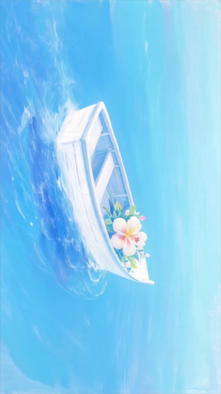 海上小船