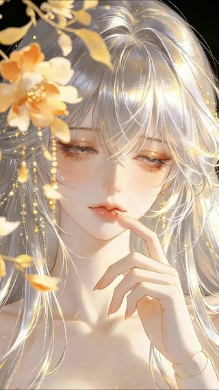 花间鎏金少女