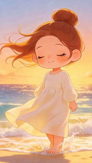 夕阳海景