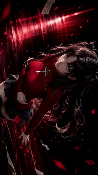 暗夜红瞳少女