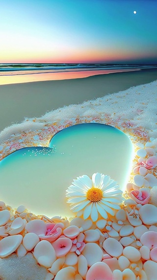 小雏菊海滩石头