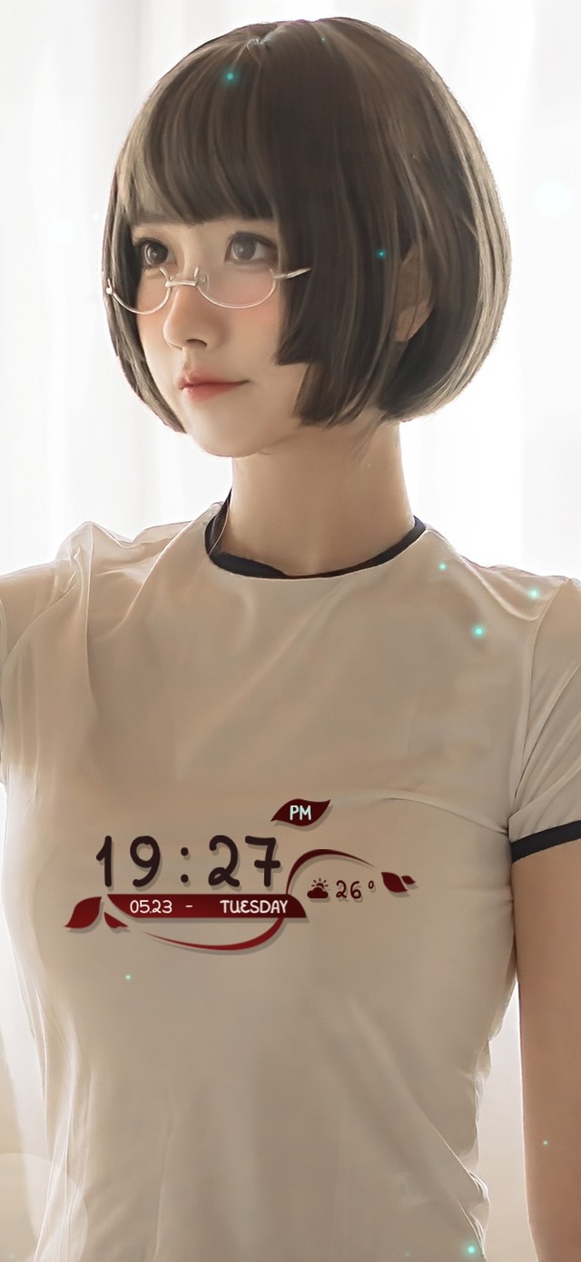 清纯性感短发美女