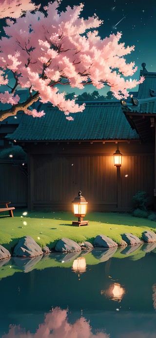 4K唯美治愈古风樱花小院