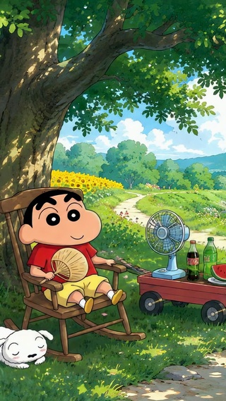 蜡笔小新的夏日悠闲时光
