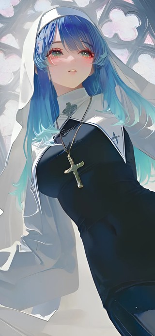 黑川茜-黑丝修女制服美女