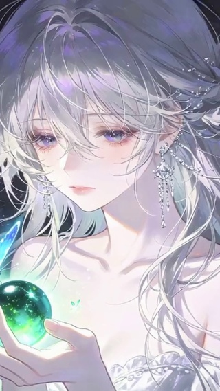 星空繁花幻蝶夜明珠少女