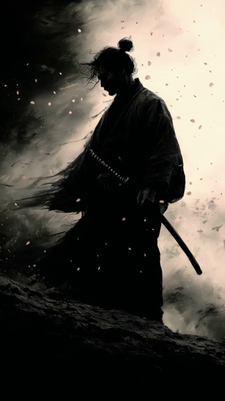 水墨武士