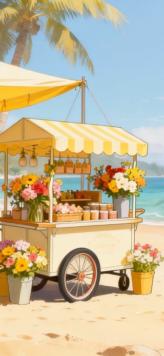 海边花车小店