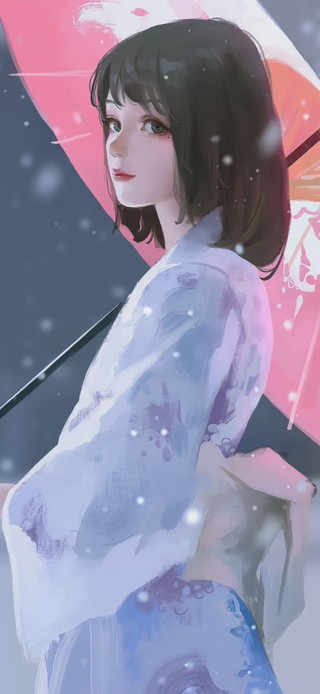 Snowing Kimono