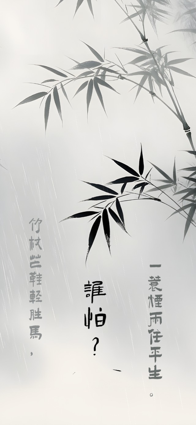 一蓑烟雨任平生。