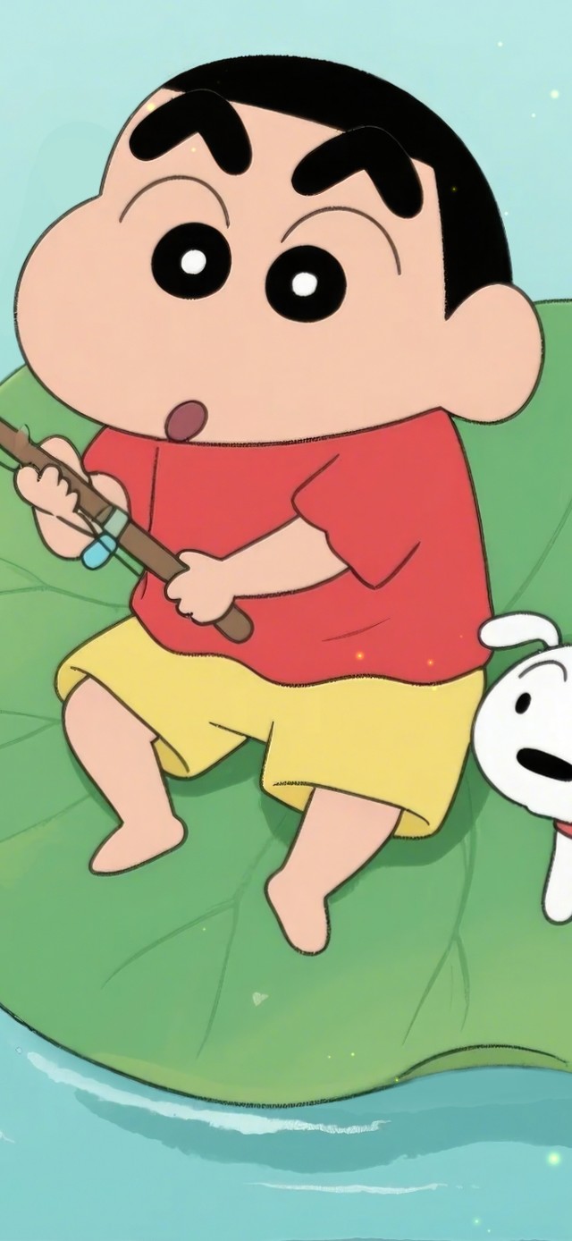 可爱荷塘垂钓小新