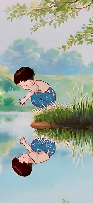 4k春天戏水女孩