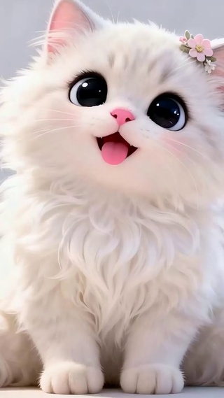 戴发夹猫咪
